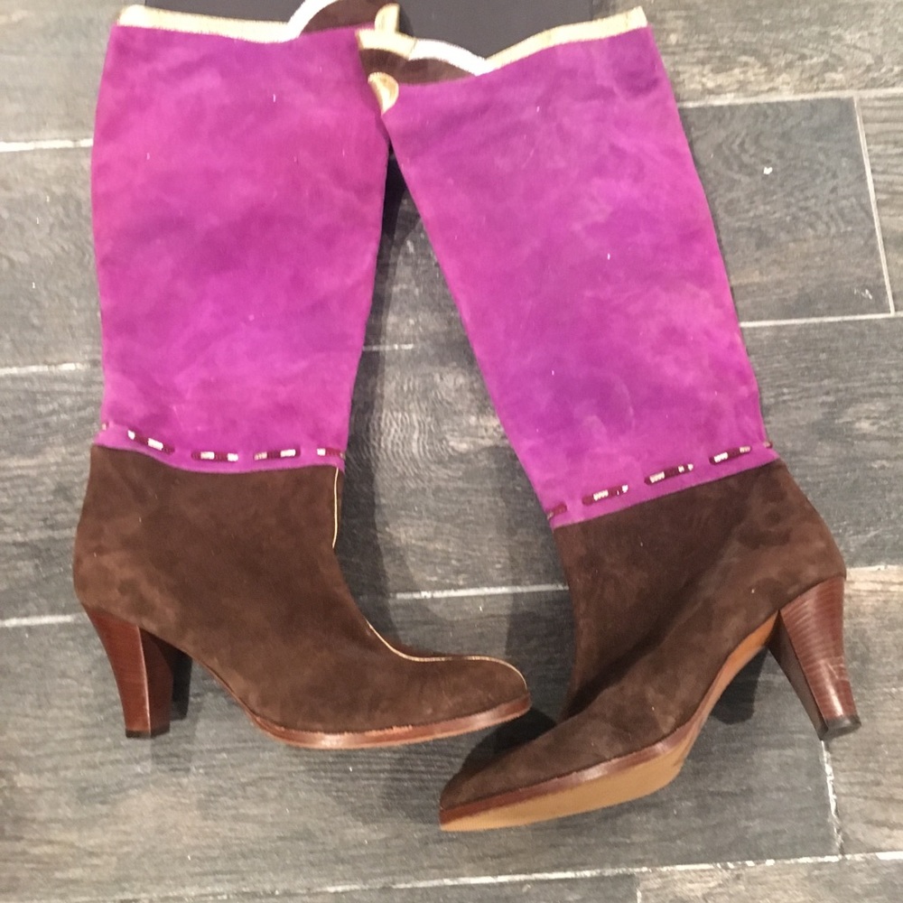Marc by Marc Jacobs suede high heel boots